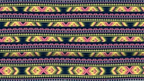 Colorful Native American Indigenous Pattern Fabric Textile Geometric Aztec .. Stock Illustration
