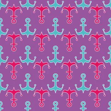 Colorful nautical pattern Stock Illustration