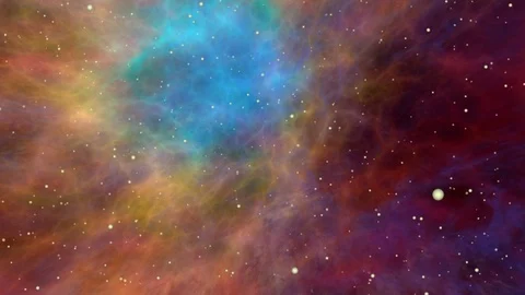 Colorful Nebula and Star Fields, Across the Universe Video stock 87540529