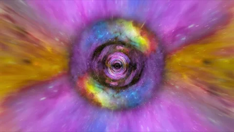 Colorful Nebula Flight SS Stockbeeldmateriaal 284566630
