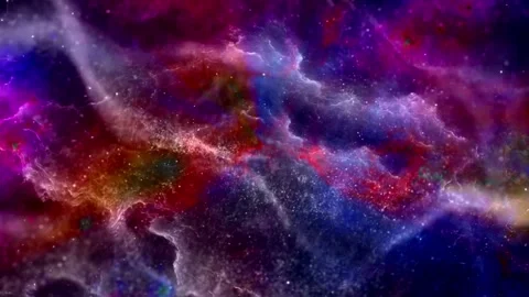Colorful Nebula Galaxy Clouds Forming Millions Of Stars In Spacetime Stock Footage 265074990