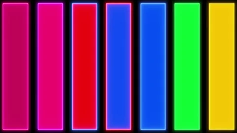 Colorful neon bars. flashing LOOP 4K_ vertical Stock Footage 105301403