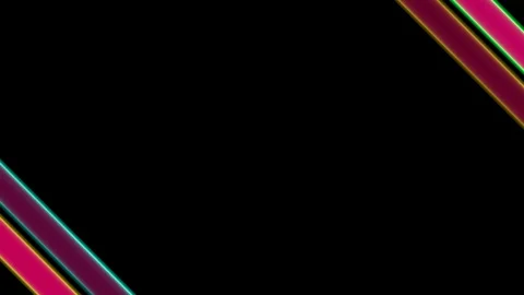 Colorful neon bars. flashing LOOP 4K_ cross on screen Video stock 105301888
