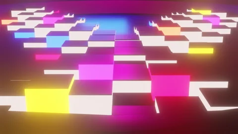 Colorful Neon Box Background Video stock 297746674