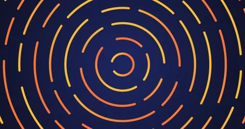 Colorful neon circle dashed lines, vector illustration Illustrazione stock