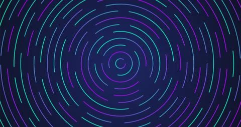 Colorful neon circle dashed lines, vector illustration Illustrazione stock