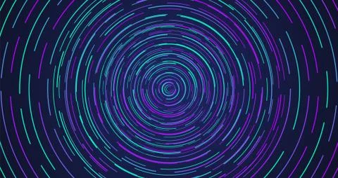 Colorful neon circle dashed lines, vector illustration Stock Illustration