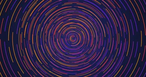 Colorful neon circle dashed lines, vector illustration Stock Illustration
