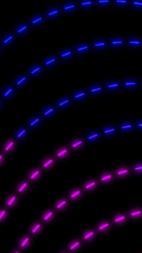 Colorful neon dashed lines in smooth motion. Vibrant abstract background fo.. Stock Footage 308742813