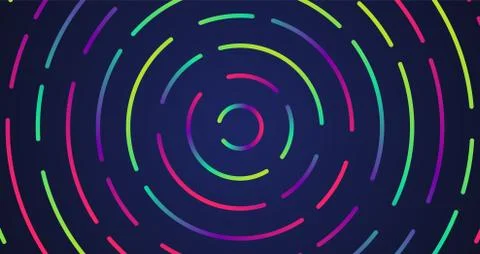 Colorful neon dashed lines, vector illustration Stock Illustration