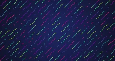 Colorful neon dashed lines, vector illustration Stockillustratie