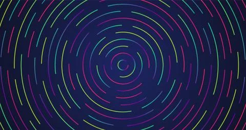Colorful neon dashed lines, vector illustration Stock Illustration