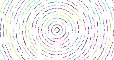 Colorful neon dashed lines, vector illustration Illustrazione stock