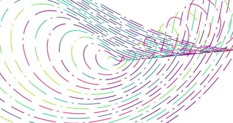 Colorful neon dashed lines, vector illustration Stock Illustration