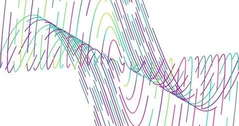 Colorful neon dashed lines, vector illustration 스톡 일러스트
