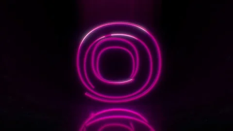 Colorful Neon Digit 0 Loop Animation. Stock Footage 265399654