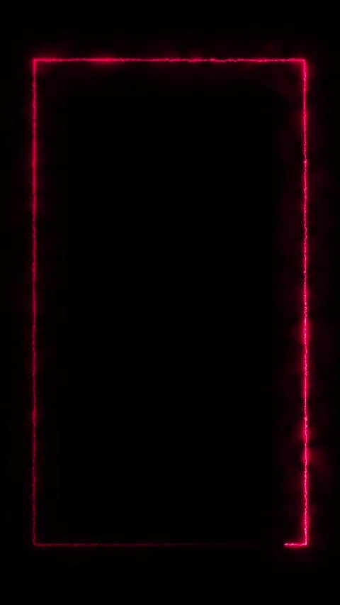 Colorful Neon Frame Border Overlay Vertical Seamless Loop Stock Footage 306647530