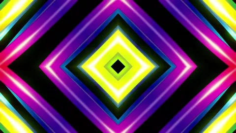 Colorful neon geometric lights pattern Stock Footage 162654664