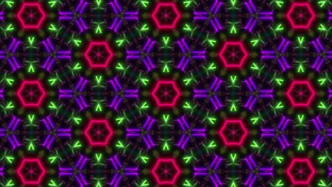 Colorful Neon Glowing Loop Backround Stock Footage 136640241