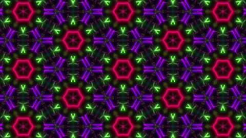 Colorful Neon Glowing Loop Backround Stock Footage 136640310