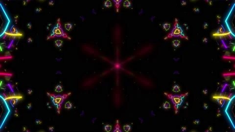 Colorful Neon Glowing Loop Backround Stock Footage 137040937
