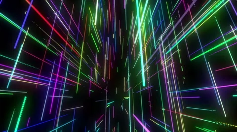 Colorful neon laser lights Stock Footage