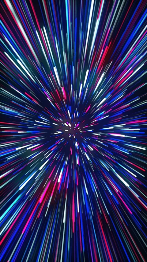 Colorful neon lasers loop moving at fast speed, glowing moving streams of light. Stock Footage 313043193