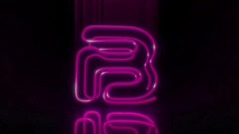 Colorful Neon Letter B Loop Animation. Stock Footage 265397110