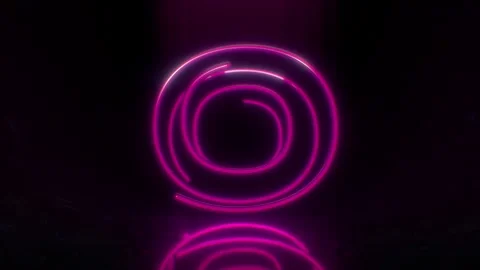 Colorful Neon Letter O Loop Animation. Stock Footage 265398292