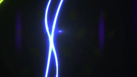 Colorful neon light trails on dark background. Stock Footage 336226972