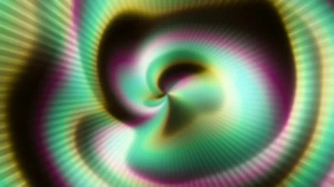 Colorful neon light trails spiraling around a central point with vibrant radial Stock Footage 343829341