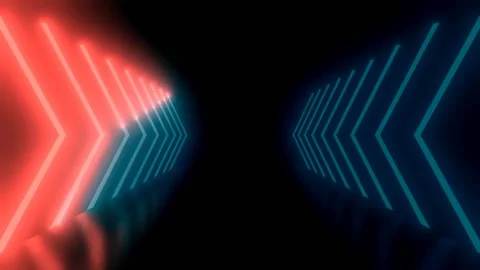 Colorful Neon Lights Arrows Loop Stock-Footage 219228214