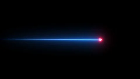 Colorful Neon Lights In a Shape of Ascending Arrow. Seamless loop animation.. Stock Footage 310755944