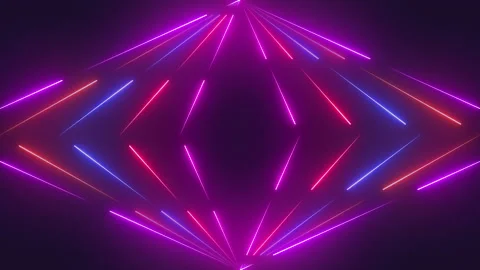Colorful Neon Lines Loop Video stock 181453903