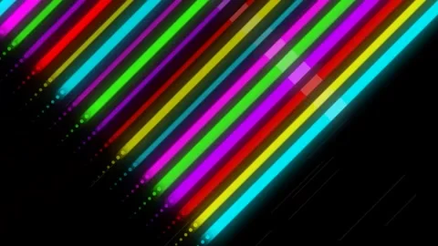 Colorful Neon Motion Blur Lines in Dynamic Abstract Video for Creative Visual 库存影片 342768894