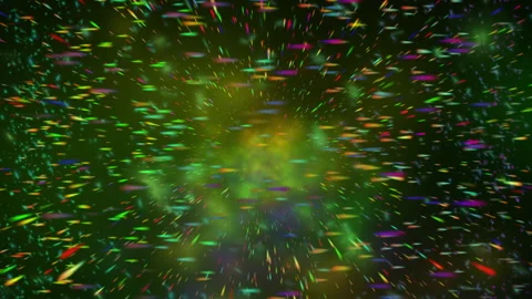 Colorful Neon Particles Exploding Outward From Glowing Core Stock Footage 335814692