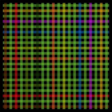 Colorful Neon Plaid Grid Pattern Background Stock Illustration
