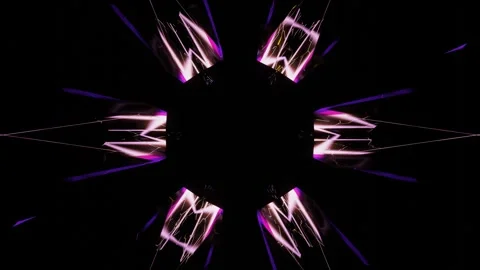 Colorful Neon Pulsating Star Loop Stock Footage 288020656