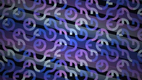 Colorful neon question marks pattern on dark background Stock Illustration