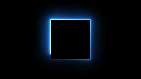 Colorful neon rectangle frame animation Isolated on black background Stock Footage 320624087