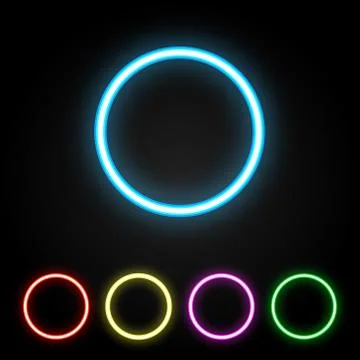 Colorful neon ring Stock Illustration