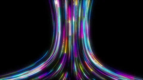 Colorful Neon Speed Lines Cascading Down Seamless Loop 4K Background Stock Footage 340085656