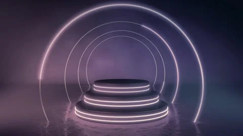 Colorful Neon Stage Lighting Loop 23 Video stock 213931443