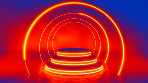 Colorful Neon Stage Lighting Loop 18 스톡 동영상 213931998