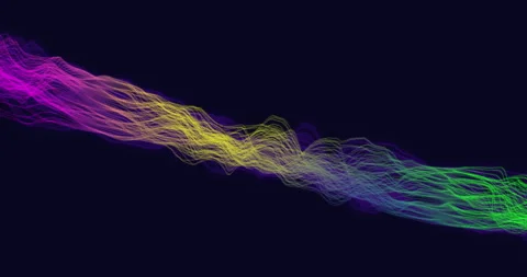 Colorful Neon Wave Flow Stock Footage 327060426