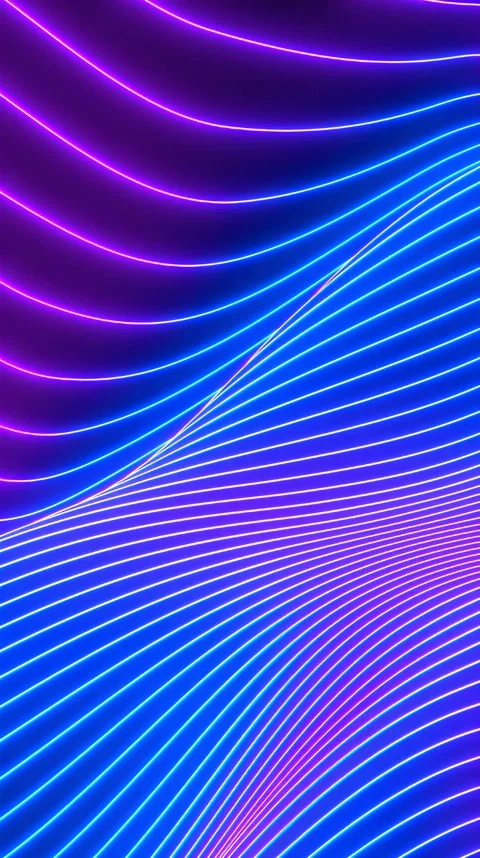 Colorful Neon Waves with Dynamic Patterns and Motion Effects Stock Footage 305909750