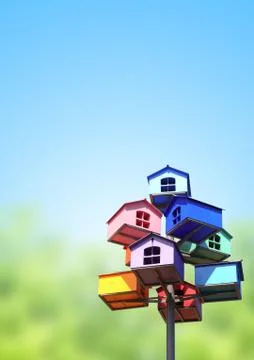 Colorful nesting boxes Stock Illustration