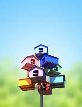 Colorful nesting boxes Stock Illustration