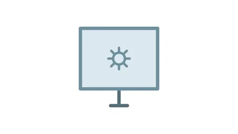 A colorful network icon on a computer screen, representing online connectio.. Stock Footage 332849786