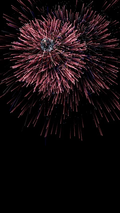 Colorful new years fireworks loop vertical animation Stock Footage 338305528